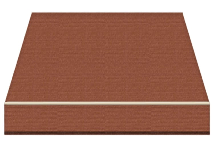 Tenda da Sole a Bracci Estensibili su Barra Quadra Tempotest Para', col. Marrone 18, Largh. 3,9m x Sporgenza 2.35m con Arganello Destro