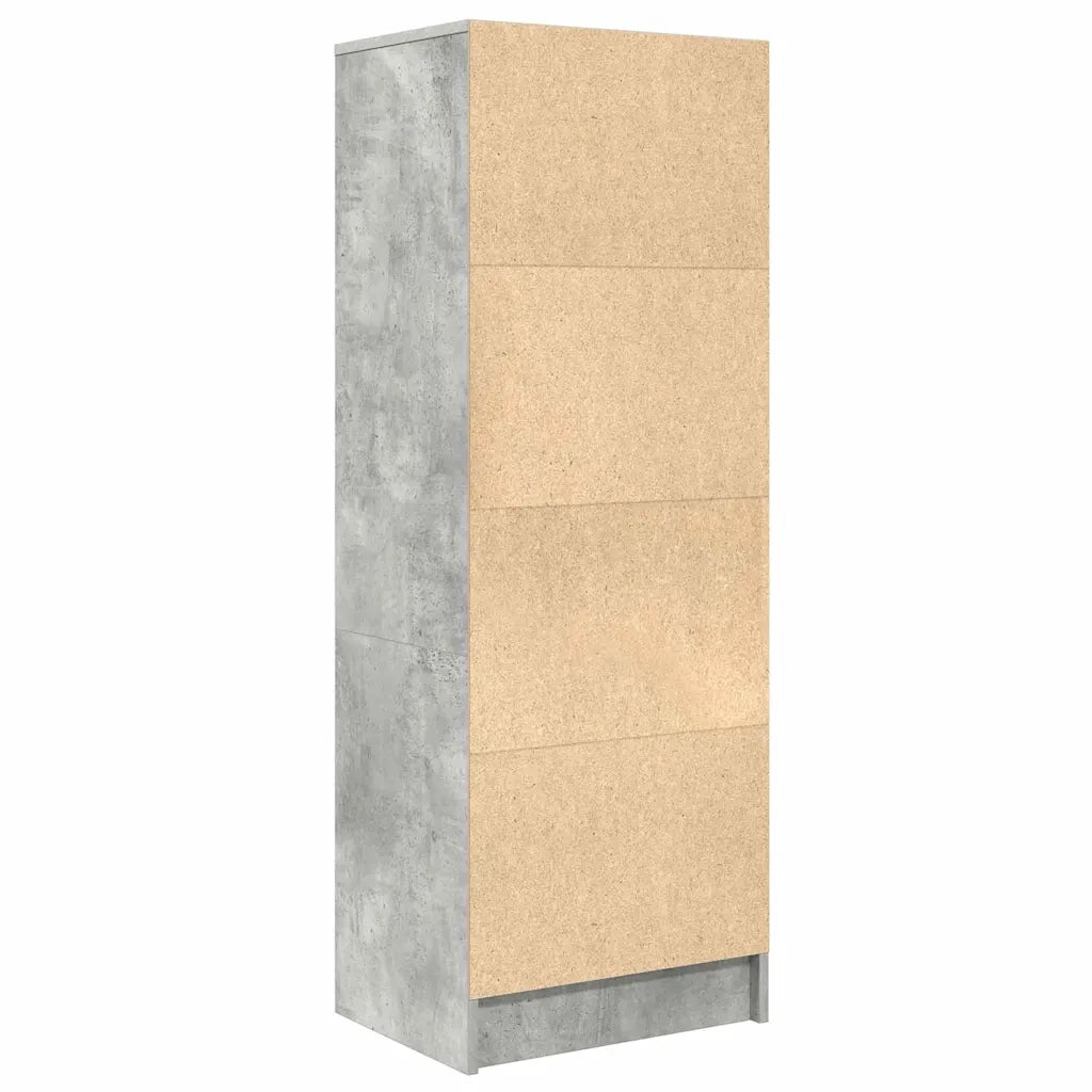 vidaXL Credenza Grigio cemento 45.5 x 34 x 127 cm Legno multistrato