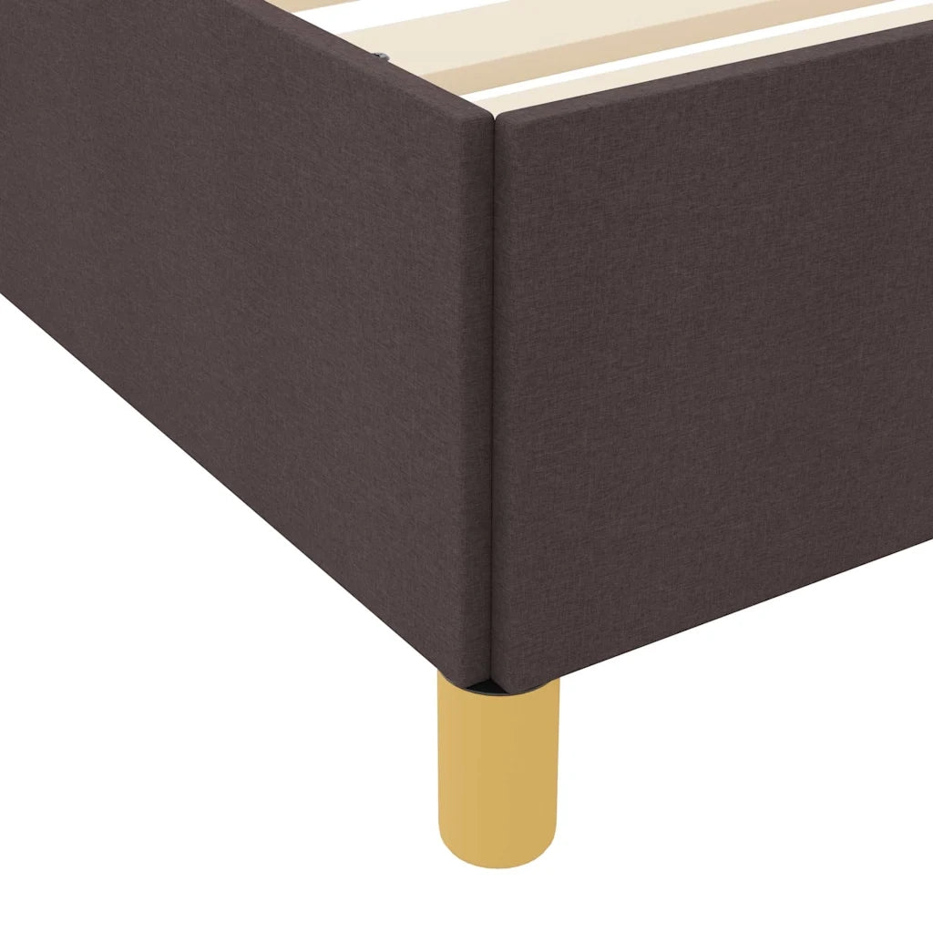Struttura del letto Marrone Scuro 90 x 190 cm Tessuto 3398902