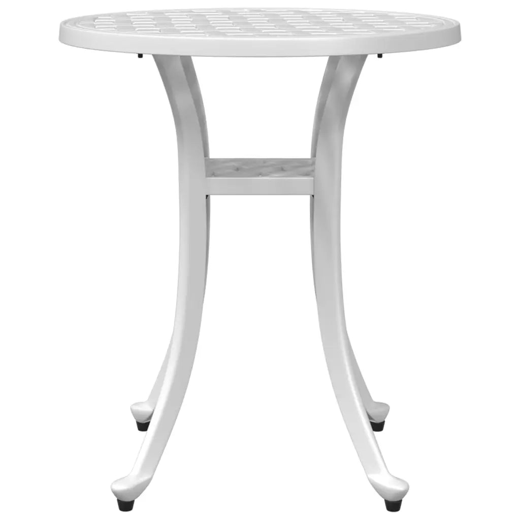 Tavolo da Giardino Bianco Ø48x53 cm in Alluminio Pressofuso 4002825
