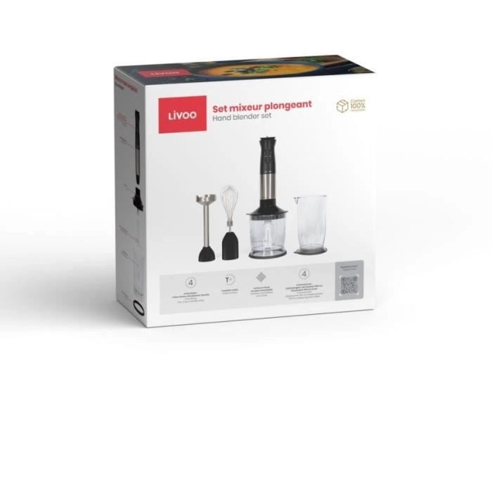 Set frullatore a immersione - LIVOO - DOP246 - 800 W - 12 velocità - Nero