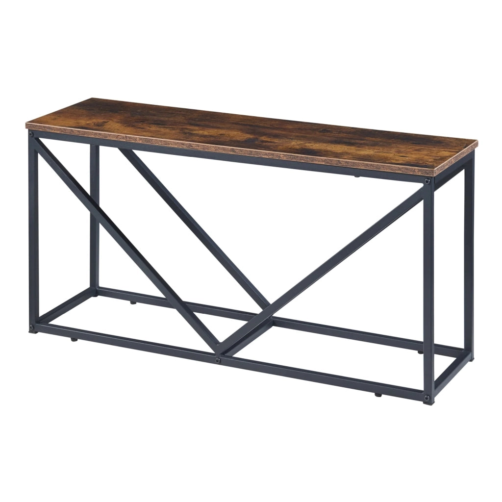Portalegna da interno 50 x 100 x 30 cm effetto legno scuro nero 03_0010494