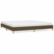 Letto matrimoniale | Letto per adulti | Giroletto senza Materasso Marrone Scuro 200x200 cm in Tessuto
