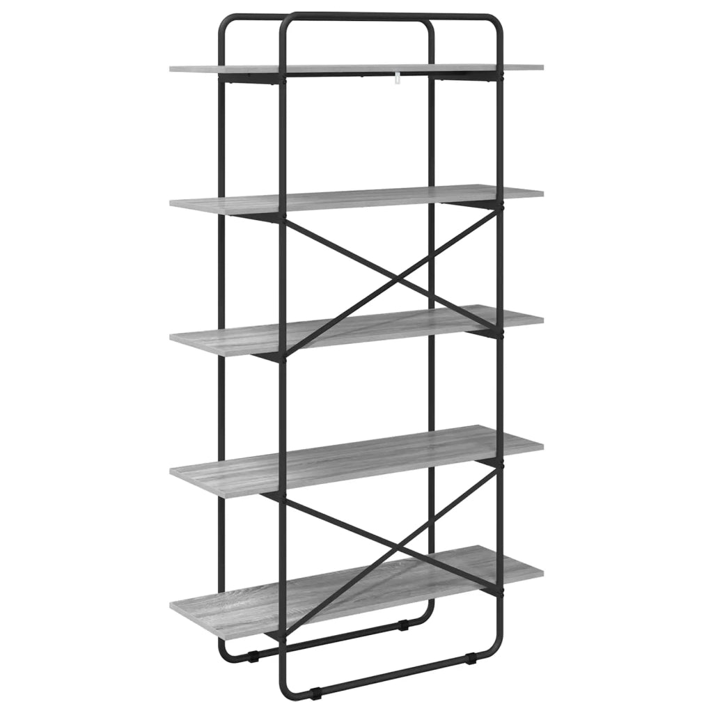 Libreria 5 livelli 100 x 35 x 175,5 cm PB Sonoma grigio 8007783