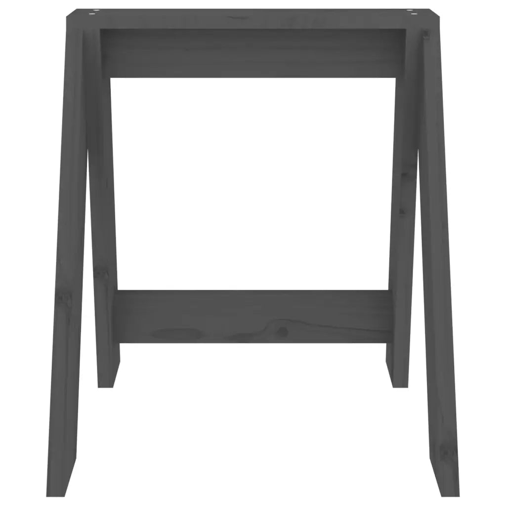 Sgabelli 2 pz grigio 40x40x45 cm in Legno Massello di Pino cod mxl 50320