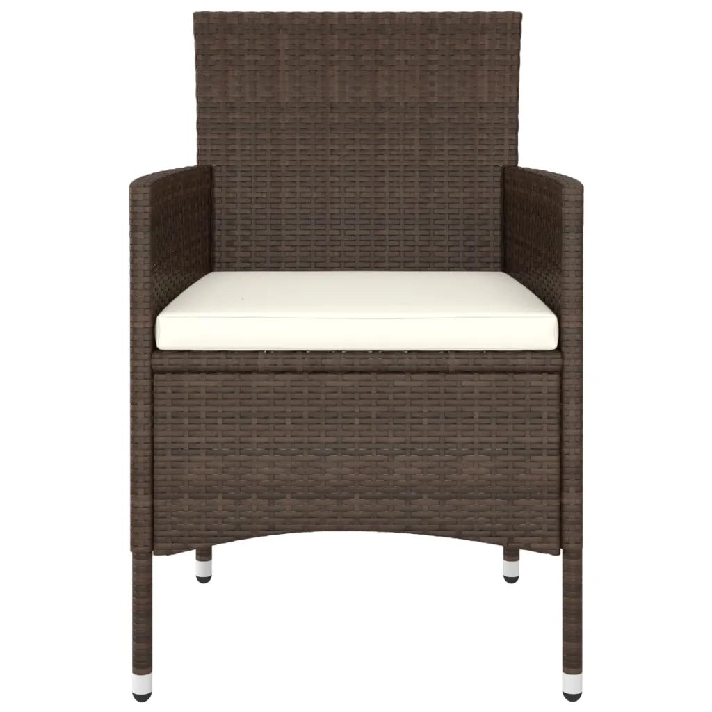 Set Divani da Giardino 5 pz in Polyrattan Marrone 3058471