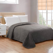 Copriletto Trapuntato Matrimoniale Stone Washed 250x250 cm in Microfibra Anallergica 120 gr/mq Trapuntino Leggero Primaverile Estivo Morbido e Resistente Piombo