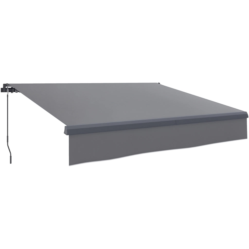 Tenda da giardino retrattile manuale ¨C zephmum ¨C grigio 295x200 cm