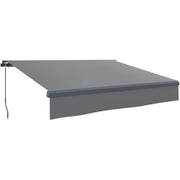 Tenda da giardino retrattile manuale ¨C zephmum ¨C grigio 295x200 cm