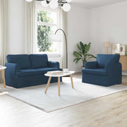 Divano 2 pcs Blu 144 x 80 x 85 cm Tessuto