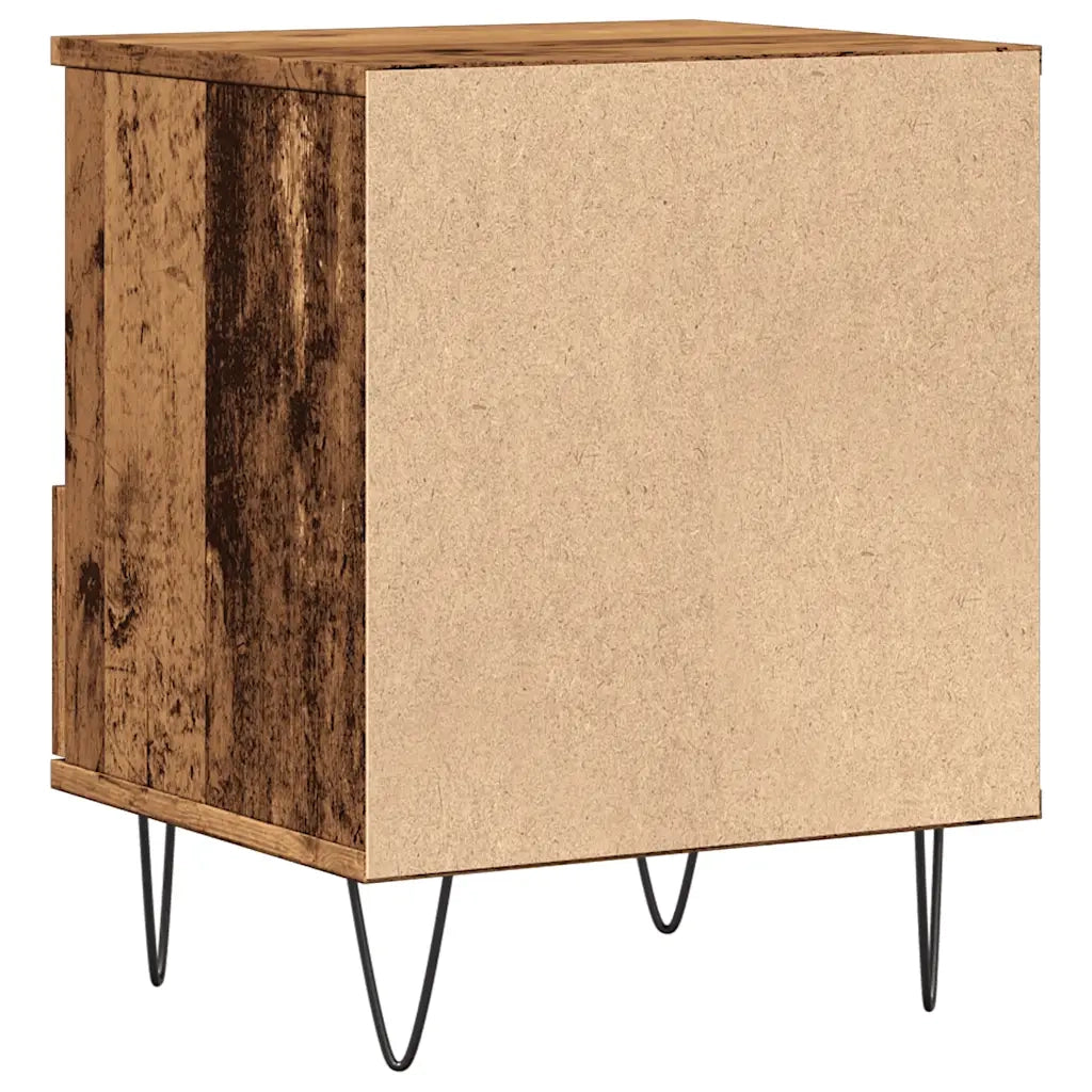 Comodino-Tavolino da notte Legno Antico 40x35x50 cm in Legno Multistrato 375701