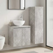 Set di mobili per il bagno 2 pz Grigio Cemento 3406116