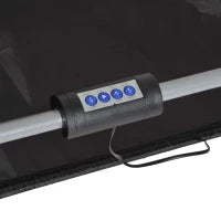 Canestri Basket con Tabellone LED, 4 Palloni e 8 Modalità di Gioco, 205x110x205 cm, Bianco e Nero