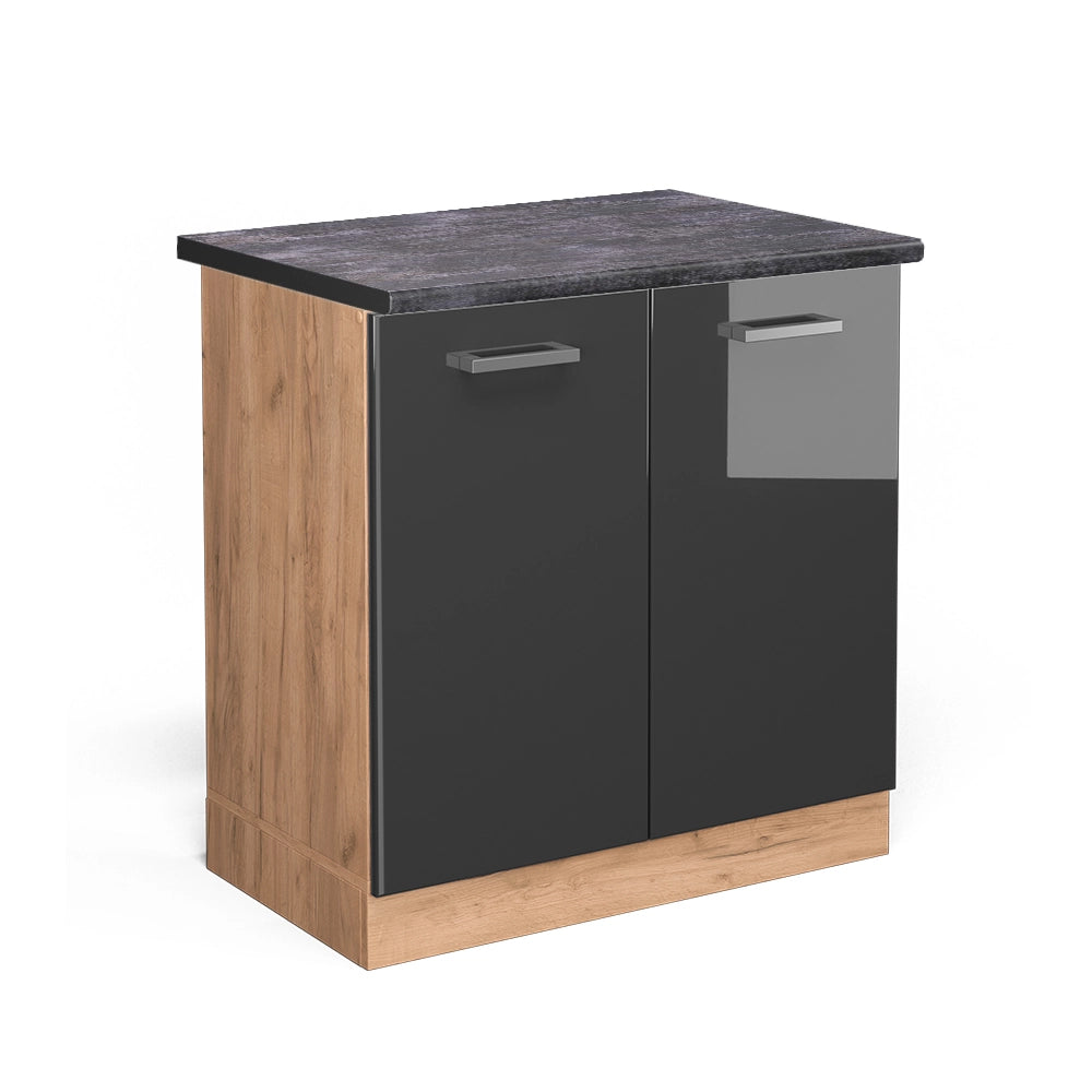 Vicco Mobile lavello cucina Antracite lucido 80 cm , PL Antracite