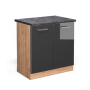 Vicco Mobile lavello cucina Antracite lucido 80 cm , PL Antracite