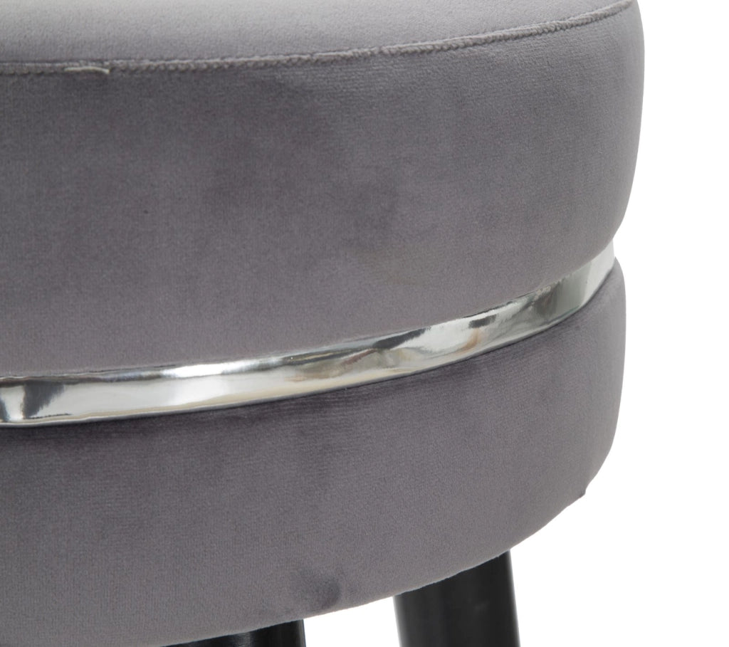 SGABELLO BAR PARIS GRIGIO/SILVER CM � 35X74
