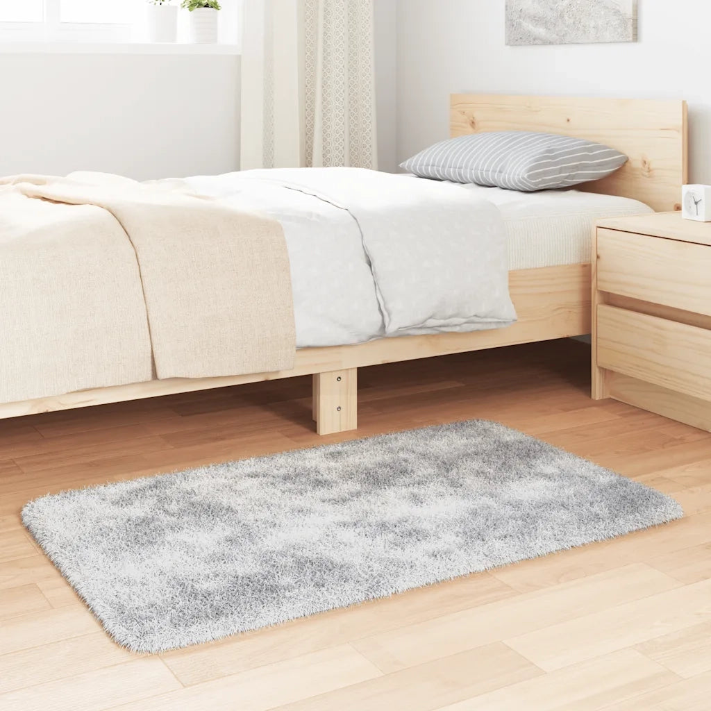 Tappeto Shaggy a Pelo Lungo NAVARRA Grigio Argento 60x100 cm 4102812