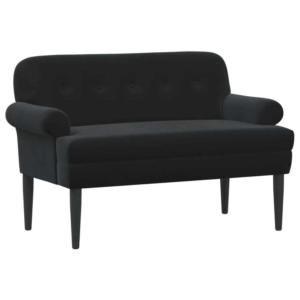 Loveseat con bottoni imbottiti Nero 120 x 66 x 78 cm 42041834