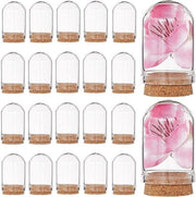 Vetrina Miniatura in Vetro con Gomma 8ml con Stand per Decorazione di Fiori - Accessori per Terrarium - Decorazioni per Feste e Matrimoni.