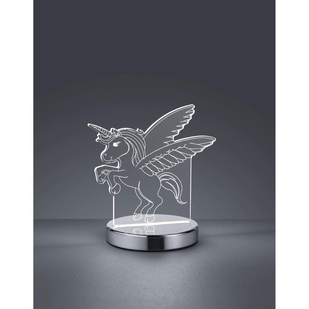 LAMPADA LED DA TAVOLO KARO 7W H20CM CROMO.