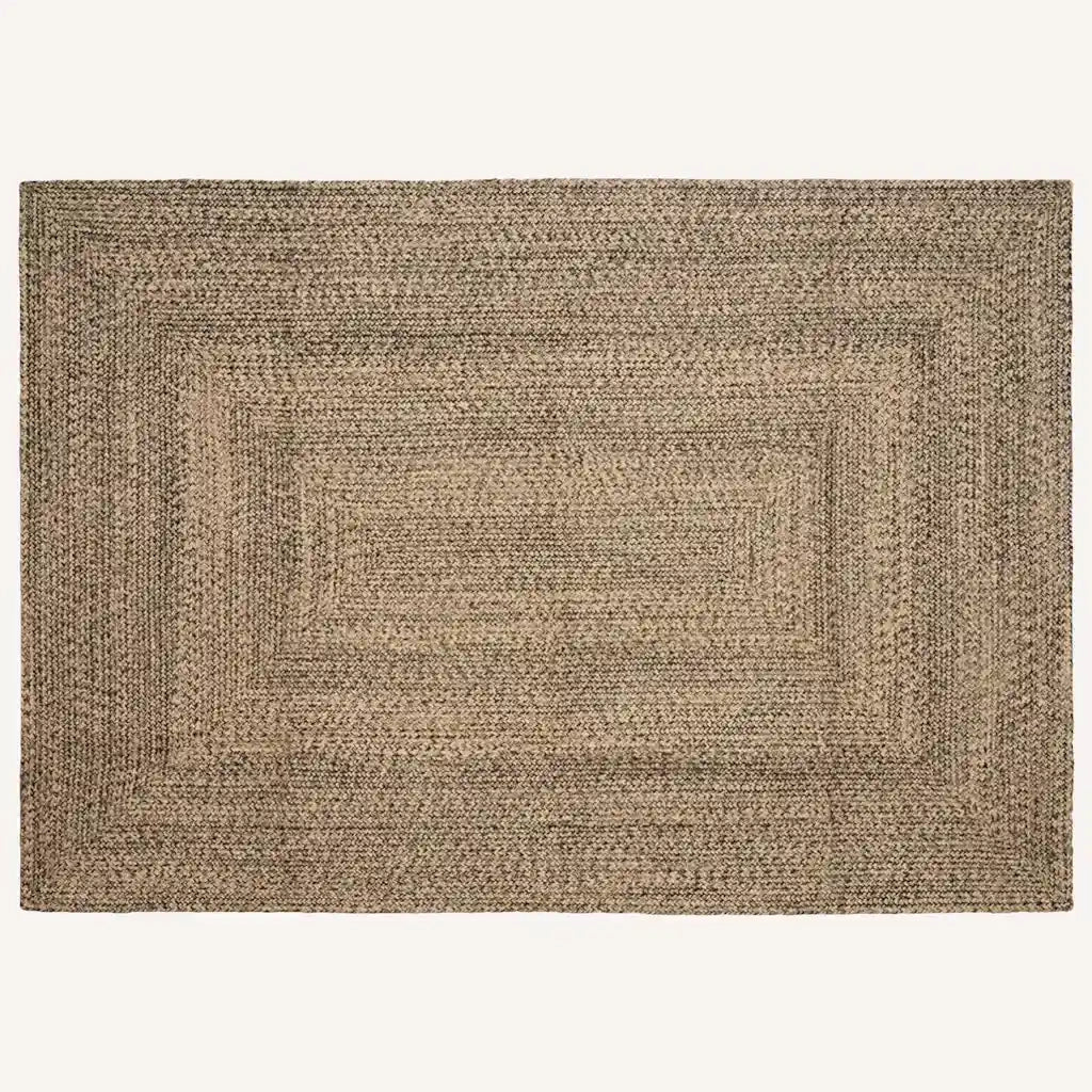 Tappeti per area Rettangolare Naturale e Nero 200 x 290 cm Juta