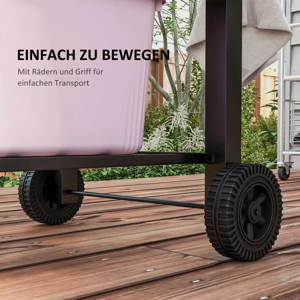 Barbecue Smoker per Giardino ¨C zephmum ¨C Grigio, Acciaio, 113x65x108 cm