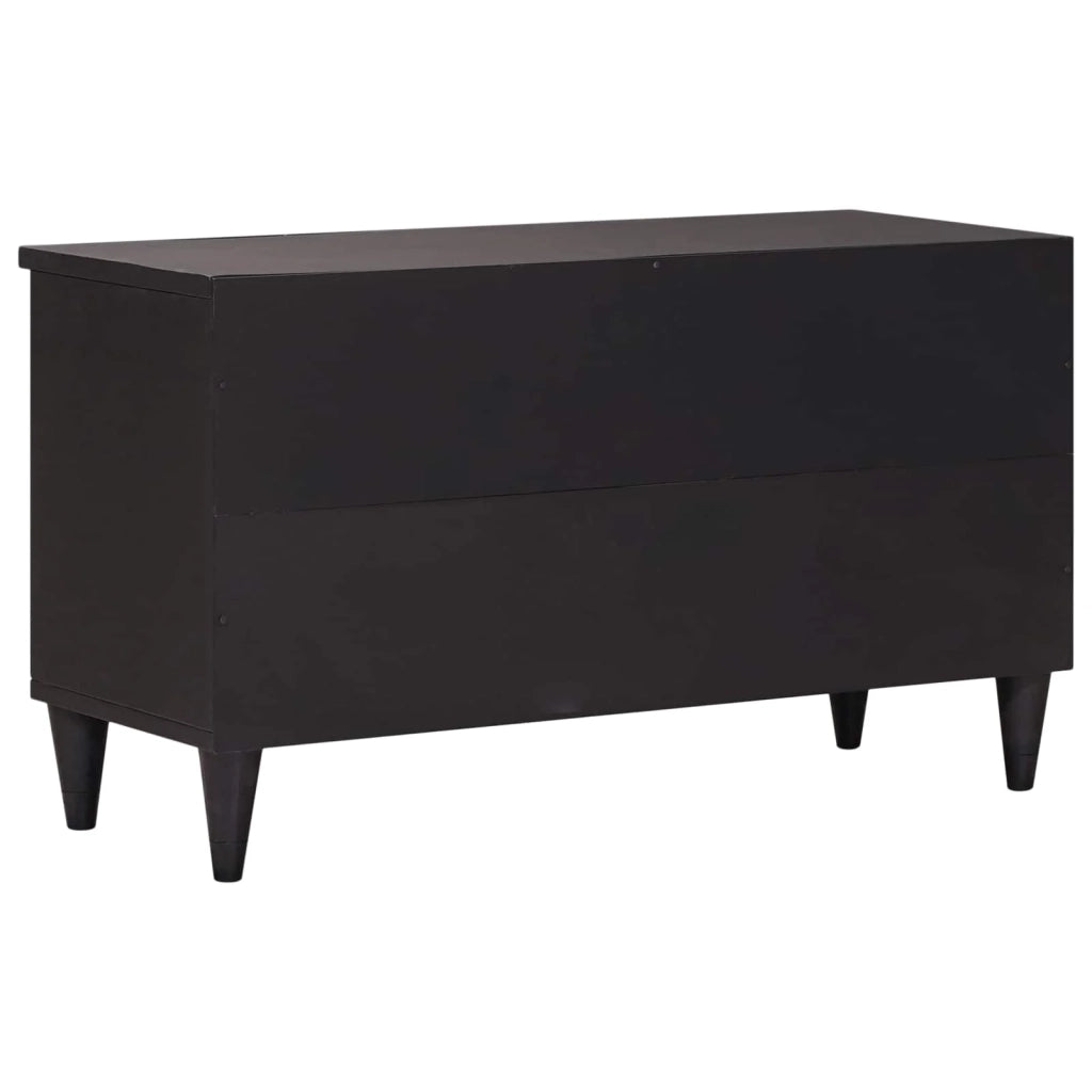 Mobiletto moderno con cassetto 80 x 33,5 x 46 cm elegante design floreale legno massello di mango 02_0057859