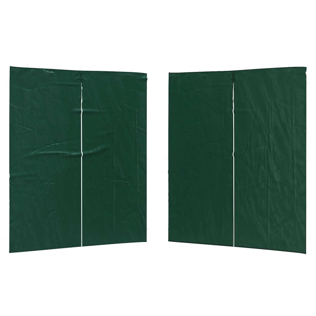 Parete per tenda da festa 2 pcs Verde 200 x 195 cm PE e Acciaio