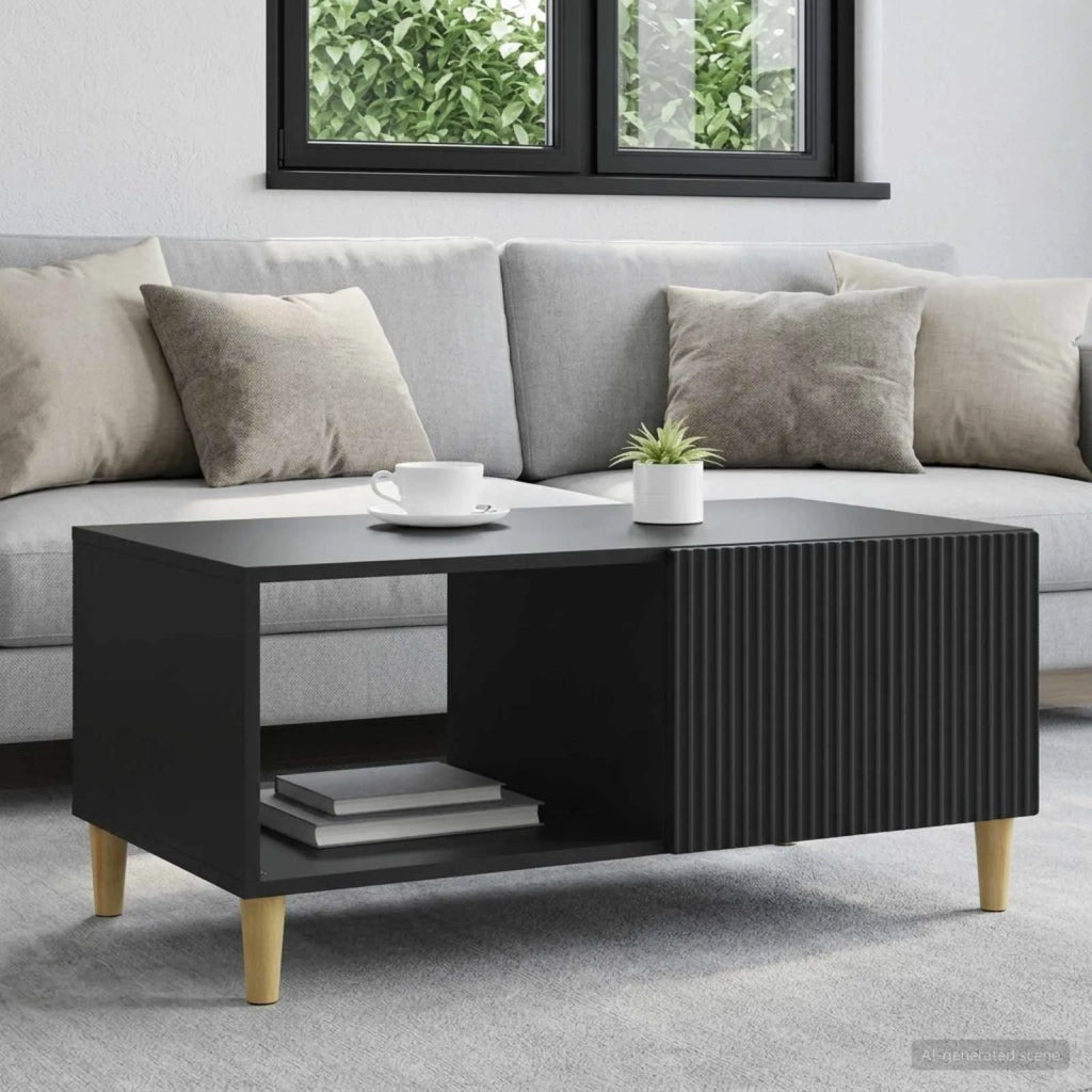 Tavolino da salotto Nero 90 x 50 x 40 cm Legno ingegnerizzato 894726