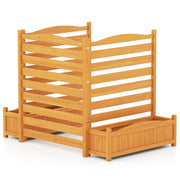 Set di 3 recinzioni modulari per la privacy 85 x 85 x 101 cm con fioriere integrate stile moderno legno giallo 20_0017214