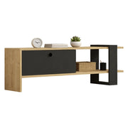 Taurasi, Mobile Porta tv Un'anta, 120x25x37h cm Nero Antracite