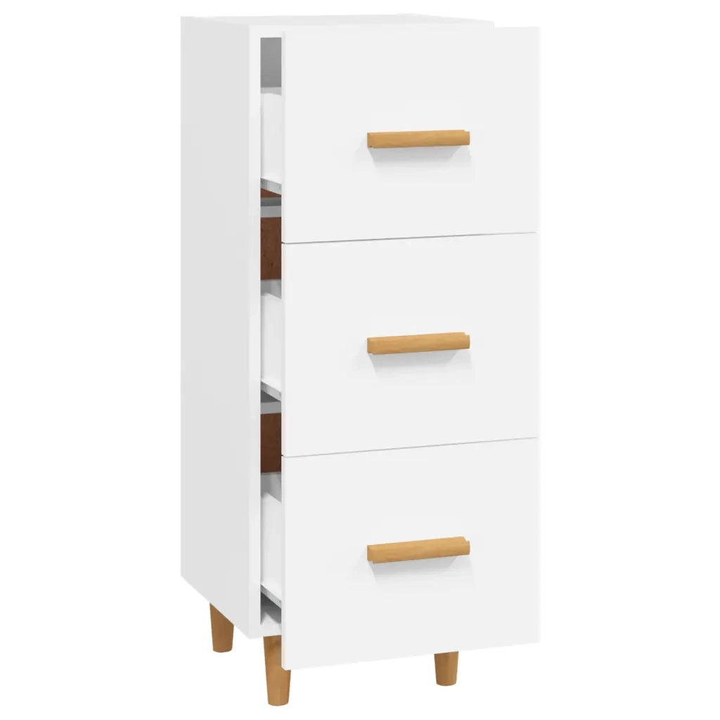 Credenza | Madia | Buffet da pranzo | Armadio da pranzo Bianca 34,5x34x90 cm in Legno Multistrato