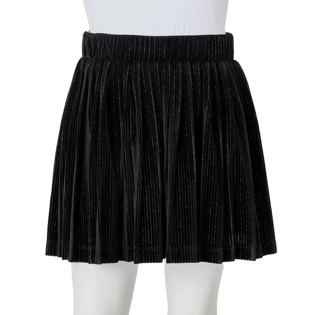 Gonna Plissettata da Bambina con Lurex Nero 92 CFW1965434