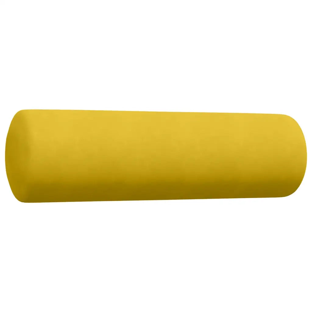 Set di Divani 4 pz con Cuscini e Rinforzi Giallo in Velluto 3278387