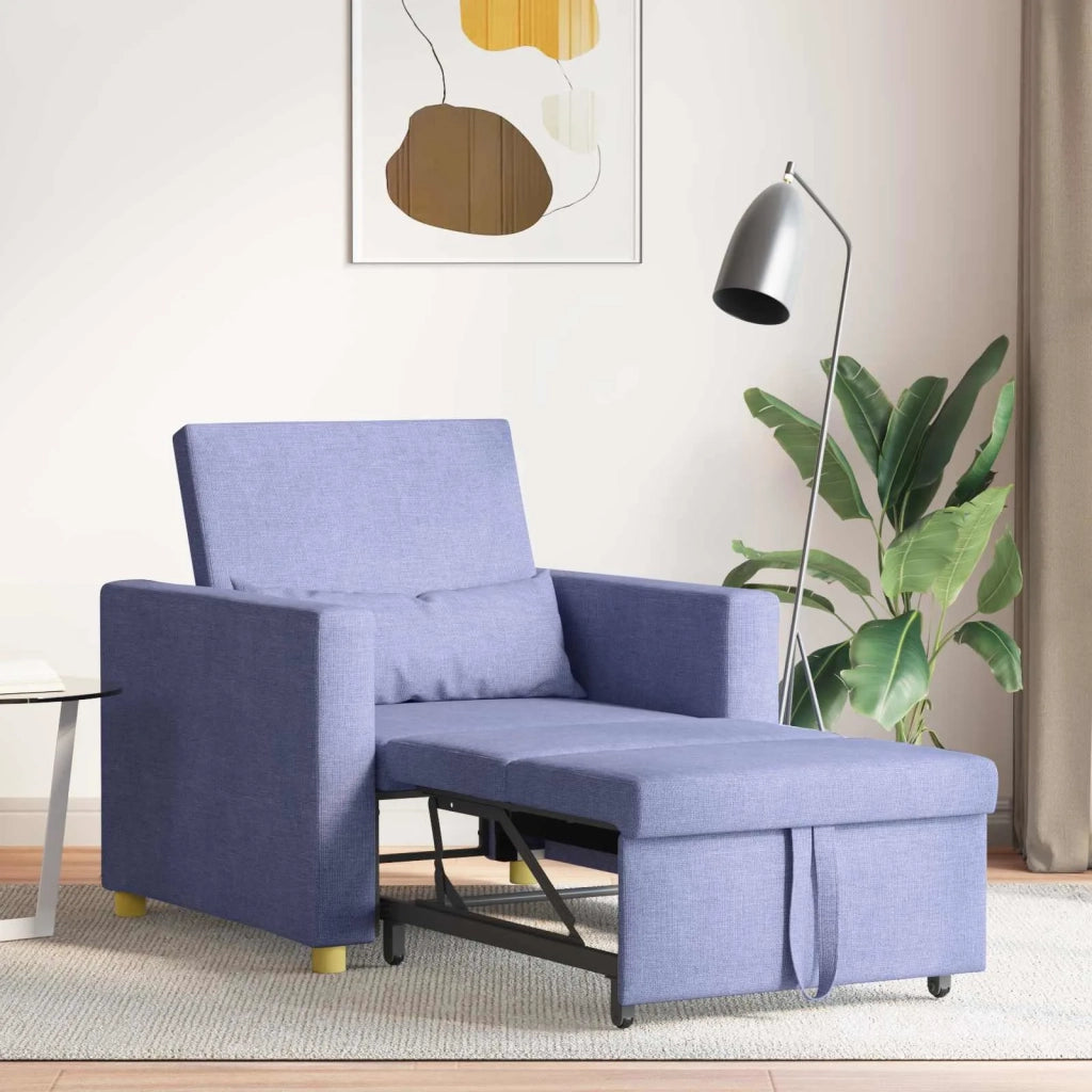 Divano letto estraibile singolo Blu Jeans 90 x 165 x 87 cm 42002695