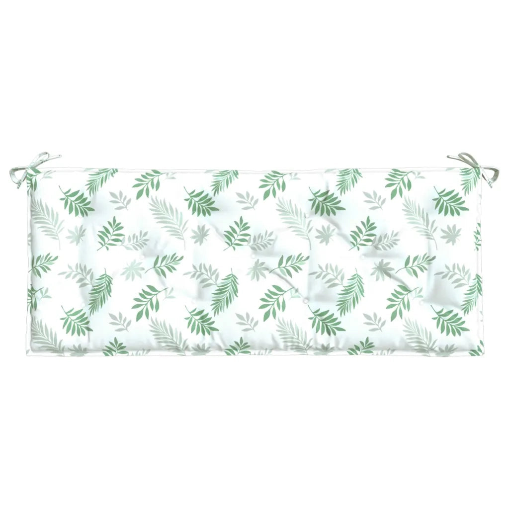 Cuscino Panca Giardino con Motivo a Foglie 120x50x7 cm Tessuto 361598