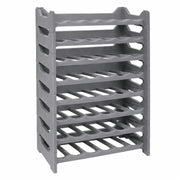 SET 8 CANTINETTE MODULARE PER 48 BOTTIGLIE  IMPILABILE PORTA BOTTIGLIE DI COLORE ARGENTO
