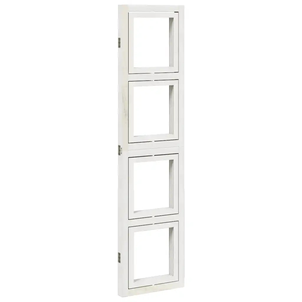 Divisorio Ambienti 3Pannelli Bianco Legno Massello di Paulownia 358685