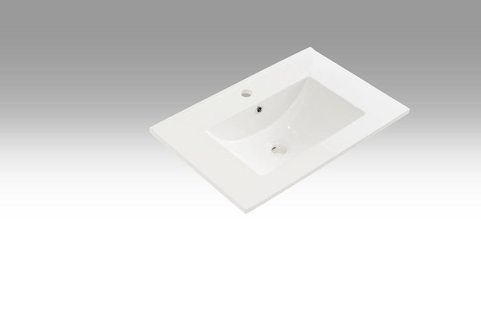 Lavabo Rettangolare da Incasso in Ceramica 71x46,5x2cm TFT Bianco