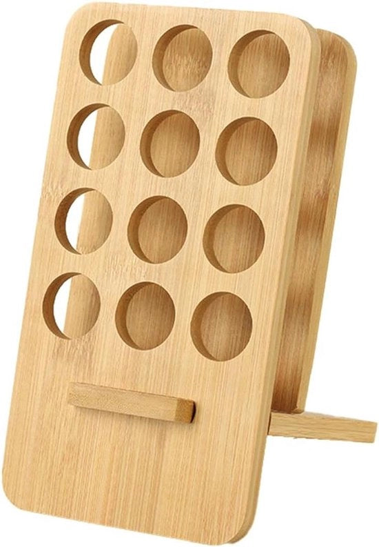 Cassa di Stoccaggio per Olio Essenziale - Supporto di Presentazione in Legno per Flaconi da 15ml - Organizzatore Pratico