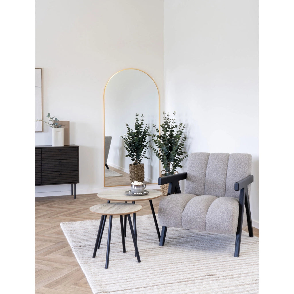Tavolino Aalst, Beige, MDF, 55x55x45 cm