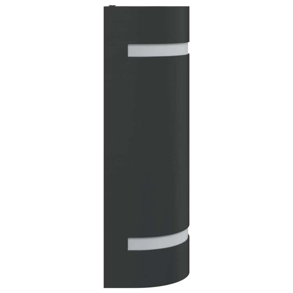 Applique da esterno dal design moderno 8 x 10 x 24 cm resistente alle intemperie alluminio nero 02_0056631