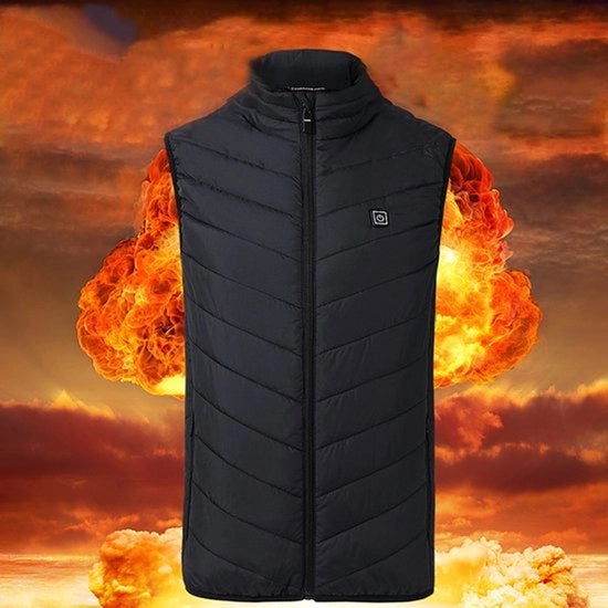 Giubbotto Umidistatico con USB per l'Inverno, Nero, Taglia XL