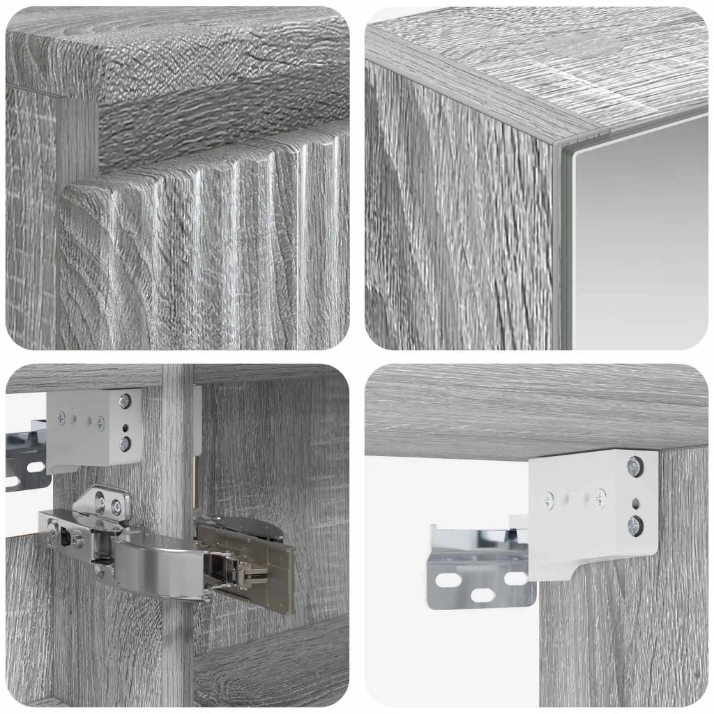 Set di mobili per il bagno 6 pz Sonoma grigio 3407212
