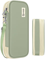 Etui espandibile con grande capacità, etui, penne, organizzatore, zainetto per ufficio (ZA - verde)