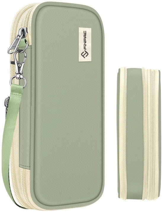 Etui espandibile con grande capacità, etui, penne, organizzatore, zainetto per ufficio (ZA - verde)