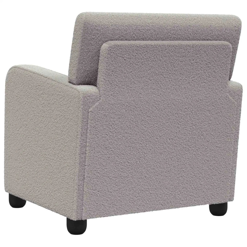 Poltrona Grigio Chiaro Pelliccia sintetica di agnello 42043406