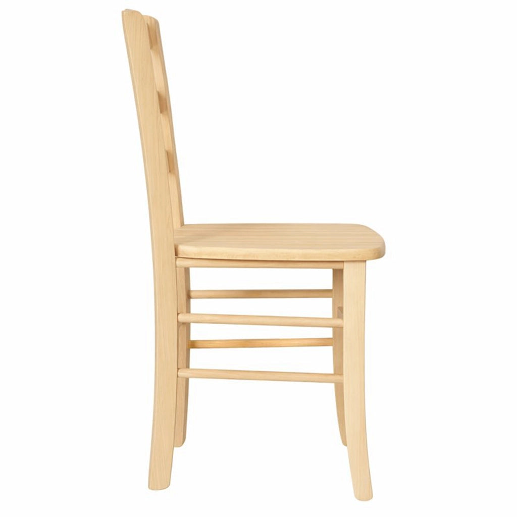 Sedia da sala da pranzo Paesana in legno colore naturale con seduta in massello