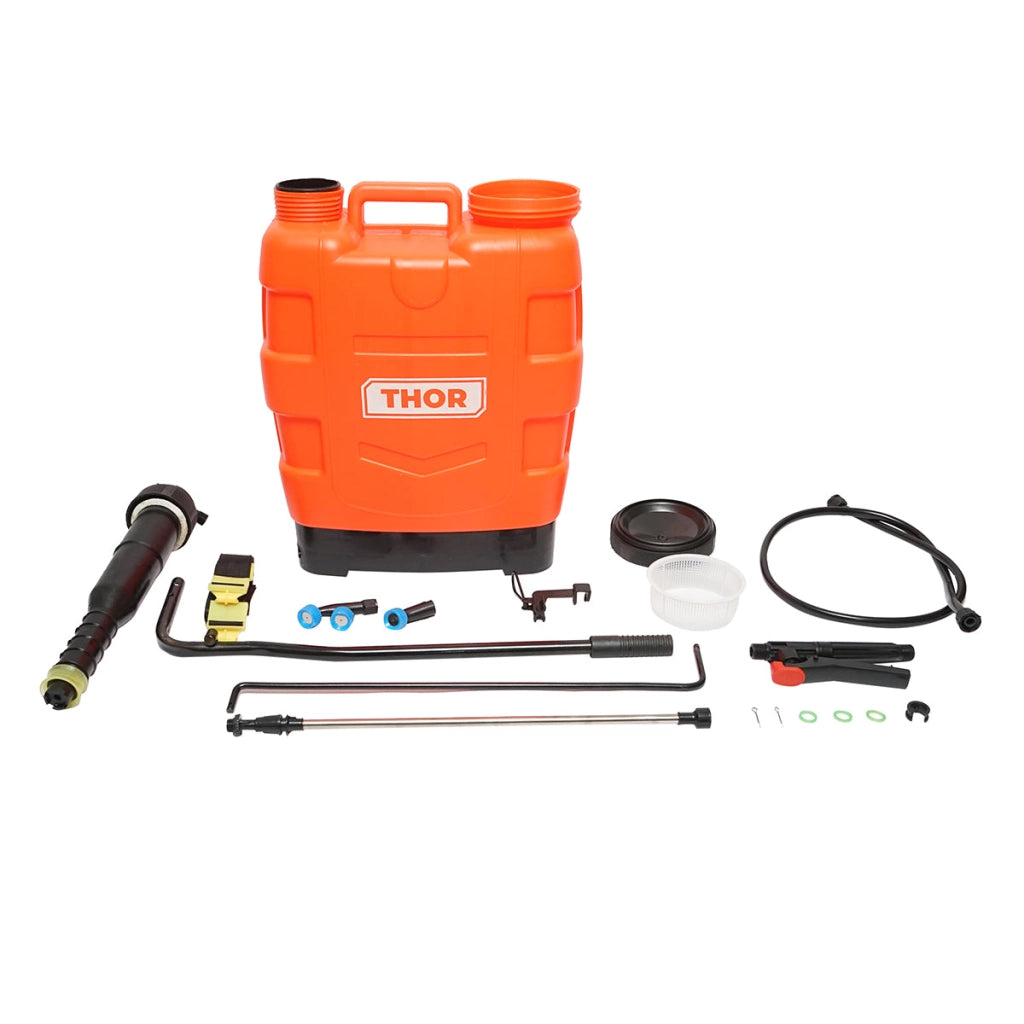 Pompa di spruzzatura, vermorel manuale con serbatoio da 20L, 2 ugelli intercambiabili THOR.