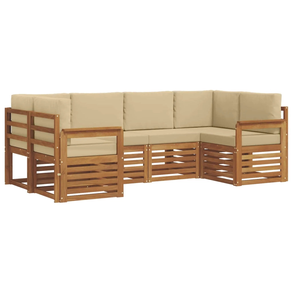 Set di divani da esterno 6 pz Naturale 3375358